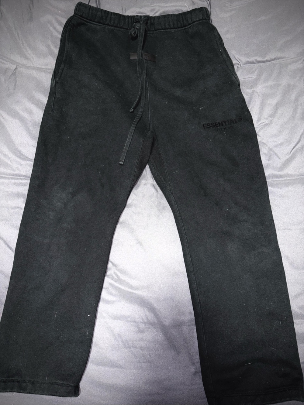 ESSENTIALS Black Men’s Sweatpants with Drawstring
